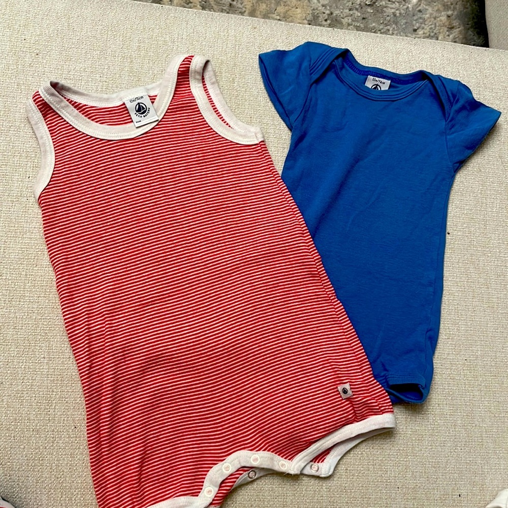 Petite bateau 2 outfits size 12/m
